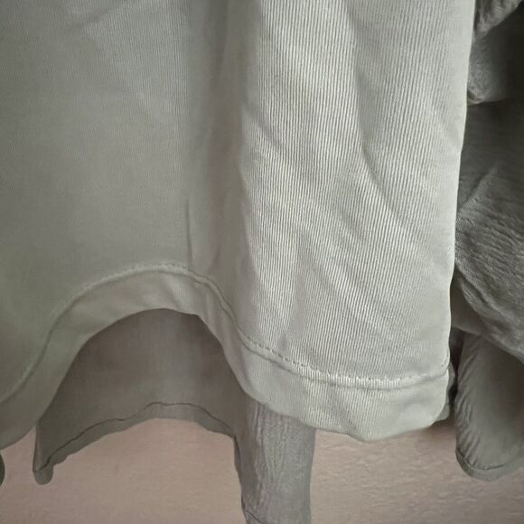 VERO MODA A Line Tiered Dress Sage Green Elastic Waist Sleeveless Sz M Crepe - Picture 6 of 8